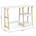 Bureau blanc bois massif