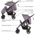 Poussette jumeaux duo anthracite