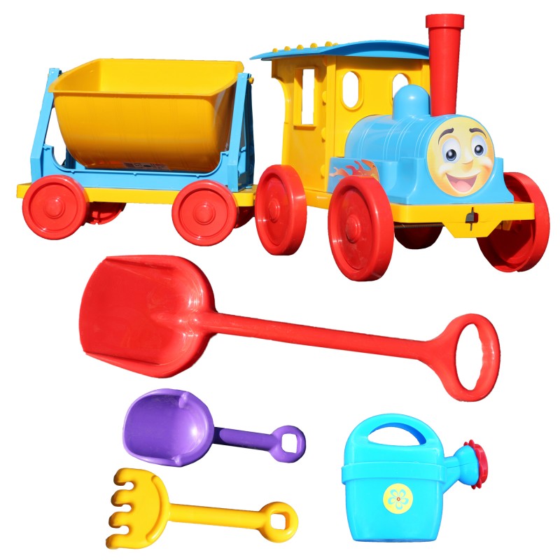 Set De Jeux Enfant 1 Train 1 Wagon 1 Arrosoir 1 Rateau Et 2 Pelles Set De Jeux Enfant 1 Train 1 Wagon 1 Arrosoir 1 Rateau Et 2 Pelles
