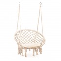 COSTA Chaise suspendue avec dossier et coussin/nid d'oiseau beige