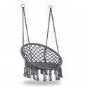 COSTA Chaise suspendue avec dossier et coussin/nid d'oiseau gris