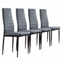 Lot 4 chaises grises