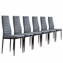 Lot 6 chaises grises