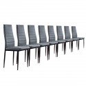 Lot 8 chaises grises