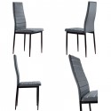 chaise simili cuir gris