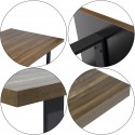 Plateau mdf noyer pieds noir