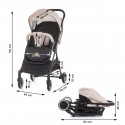 CLARICE poussette pliable roues arrières avec frein de liaison