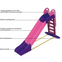 toboggan enfant rose