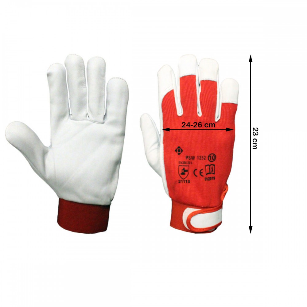 Taille M - Gants de travail en cuir, poignée flexible, poignet extensible,  résistant, en peau de vache - Cdiscount Bricolage