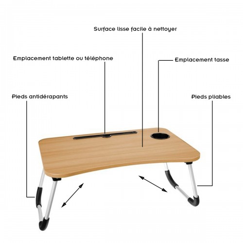 Support ordinateur tablette , plateau repas, mug