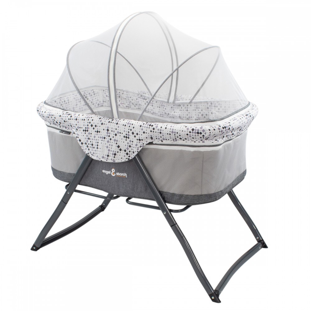 Berceau Portable pour bébé SBBH211, Balançoire berceau, canopy avec  moustiquaire, Panier de rangement