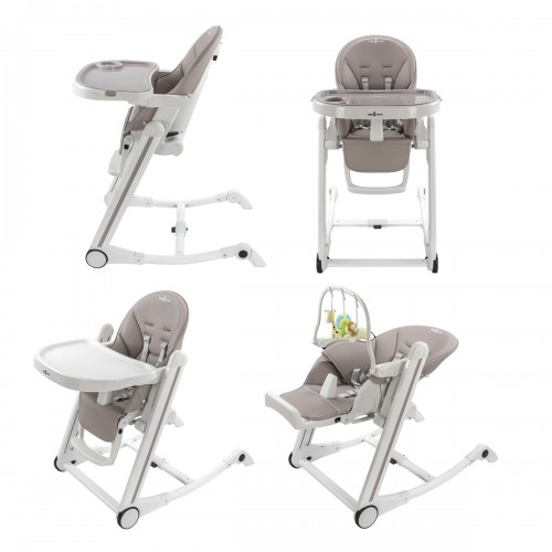 ADELLE Chaise haute à bascule inclinable et pliable avec repose-pieds 2