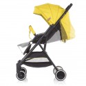 poussette pliable compacte jaune
