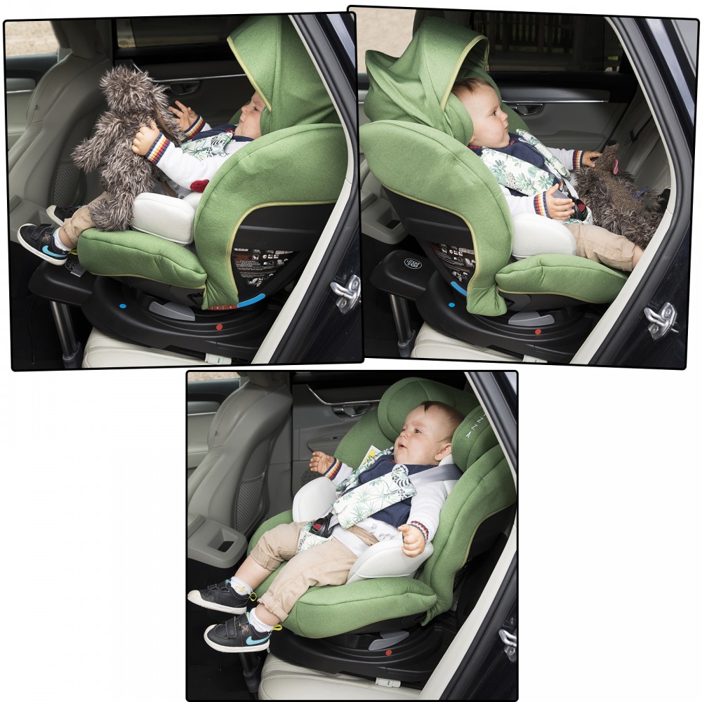 IZZA Siège-auto pivotant 360° 0-22 kg jambe de force Isofix I-Size