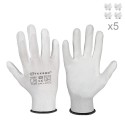 5 gants de jardinage blanc