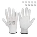 10 gants de jardinage blanc