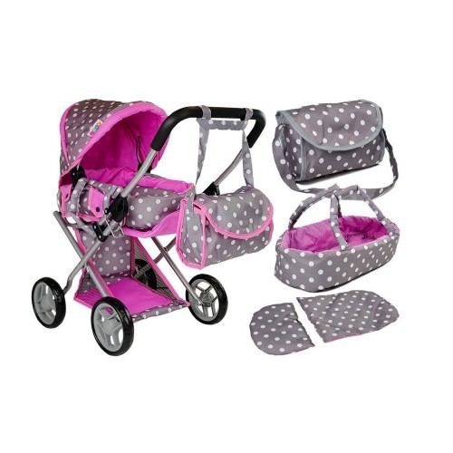 PRAM Jeu poussette landau avec accessoires pour poupées poupons