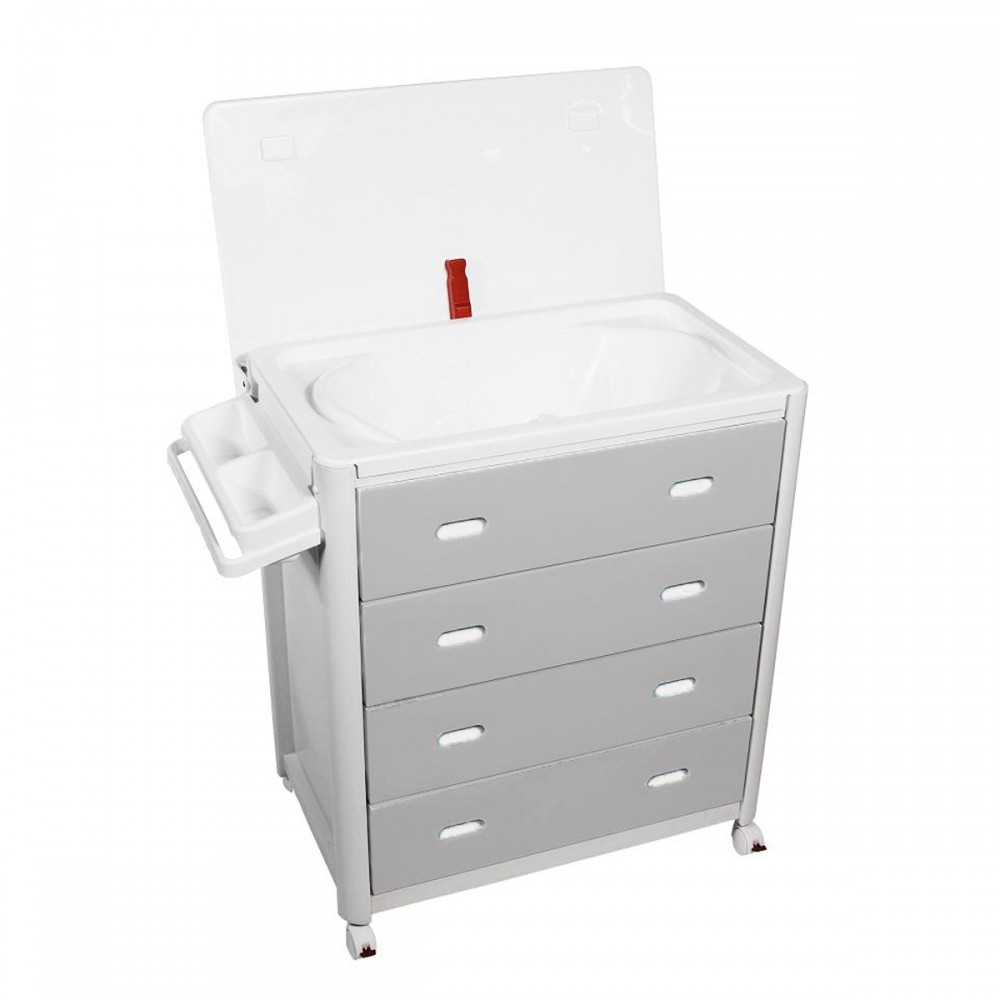 Commode Avec Table A Langer Matelas Baignoire Integree Et 4 Tiroirs