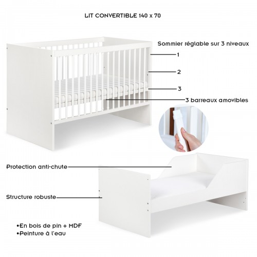 Ensemble lit + commode 2