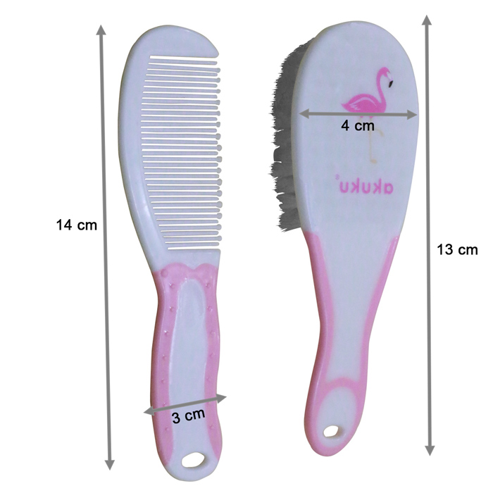 Brosse Et Peigne A Cheveux Rose Pour Bebe