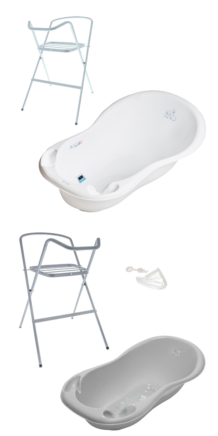 Kit baignoire bébé + pied + tuyau de vidange Gris charme - Mon