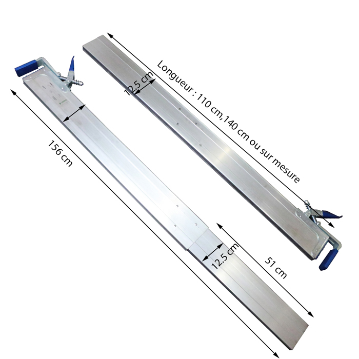 Barre de blocage télescopique en acier de 1,96 m à 2,91 m