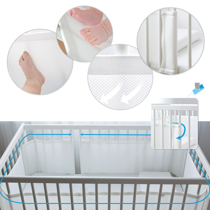 Protège barreau tour de lit respirant BUMP AIR technologie AERO MESH 3D