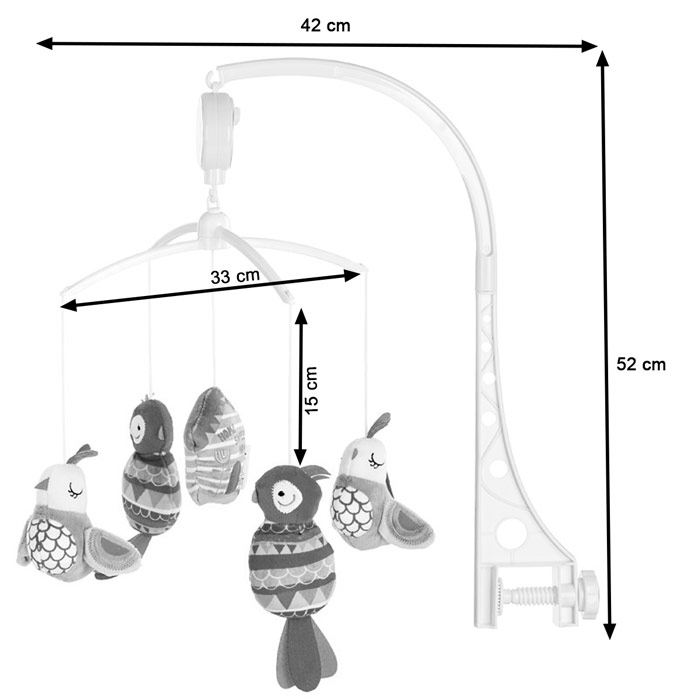 Color mobile universel musical pour lit bébé owls home - Conforama