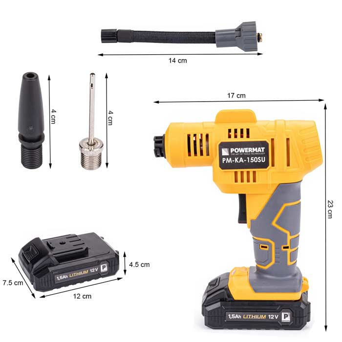 Mini compresseur avec manomètre 10 bar 12V