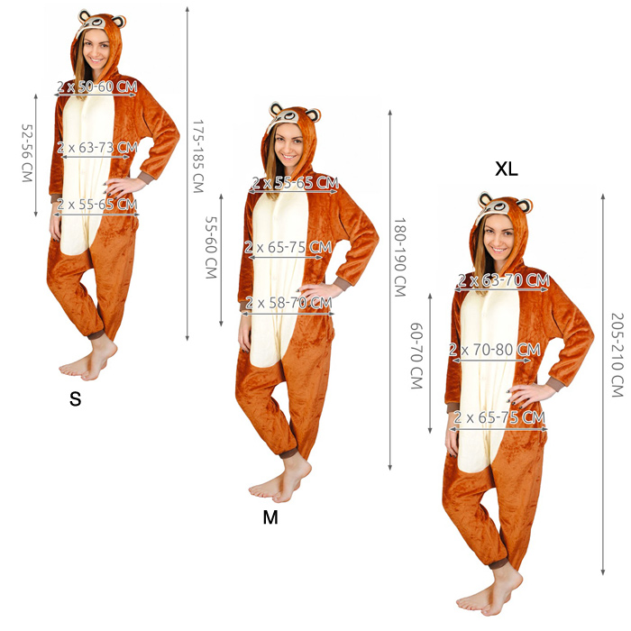 Costume d'ours dimensions