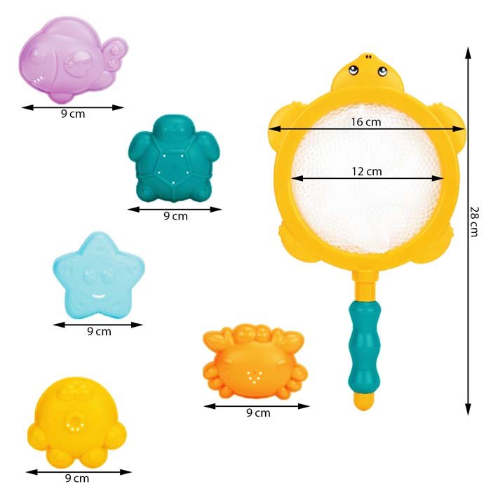 Jouets de Bain pour Les Tout-Petits, 10 Pièces de Jeu de Pêche