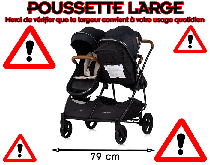 poussette large