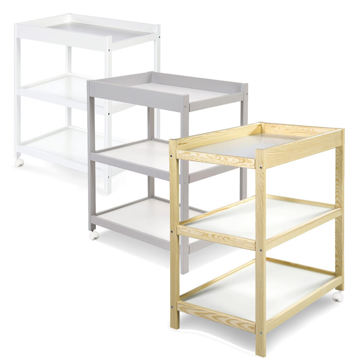 LUXS Multifonction Table à langer pour bébé avec roulettes,2 étagères de  rangement - Cdiscount Puériculture & Eveil bébé