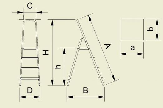 Dimensions escabeaux