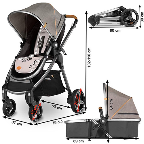 poussette 75 cm