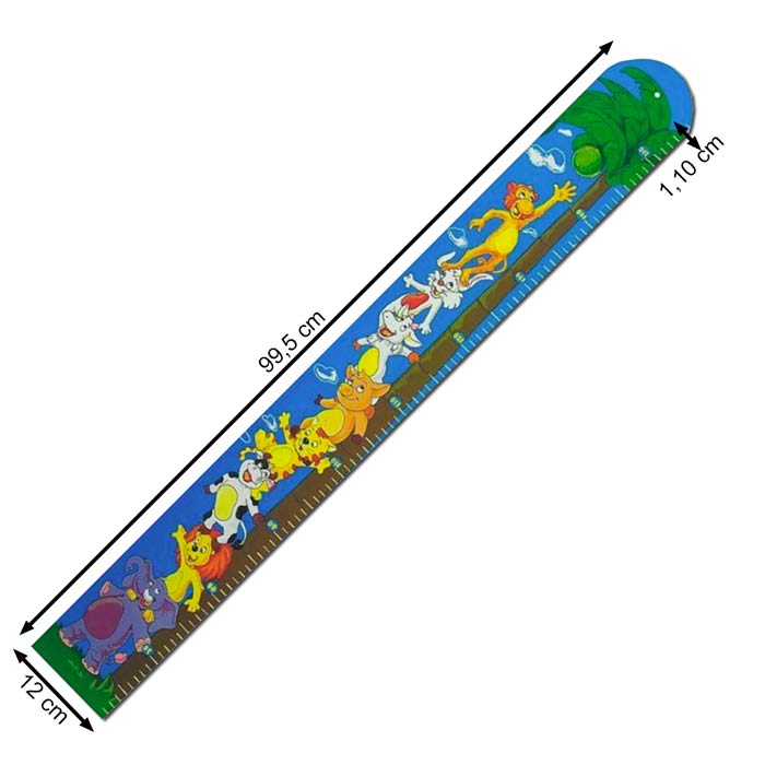 Toise bois colorée
