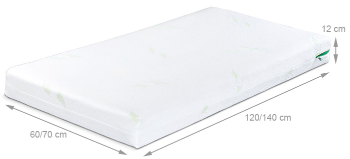 Matelas Enfant À Mémoire De Forme Avec Housse À L'aloe Vera 120x60 à Prix  Carrefour