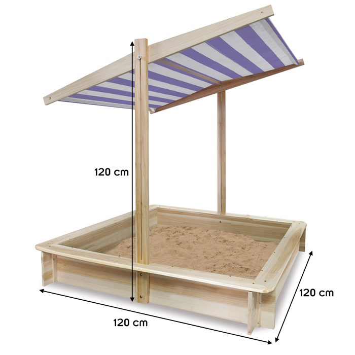 BAC A SABLE ERASME - 180 x 180 - 2/10 ANS  Acodis, Jeux d'éveil, cabanes  et bacs à sable : BAC A SABLE ERASME - 180 x 180 - 2/10 ANS - Bac à sable