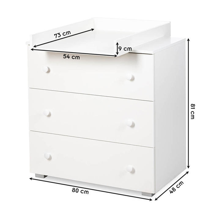 dimensions de la commode