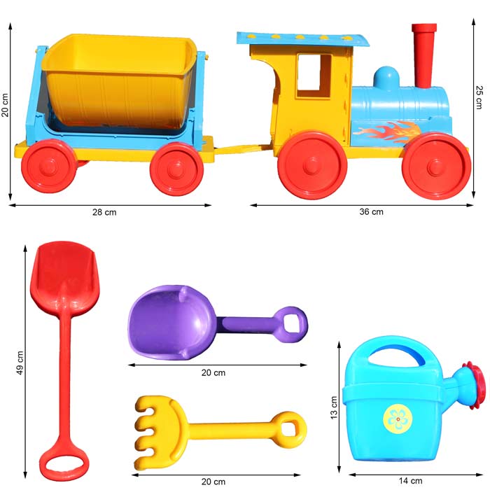 Set De Jeux Enfant 1 Train 1 Wagon 1 Arrosoir 1 Rateau Et 2 Pelles Set De Jeux Enfant 1 Train 1 Wagon 1 Arrosoir 1 Rateau Et 2 Pelles