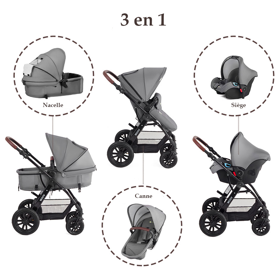 poussette avec hamac transformable en nacelle