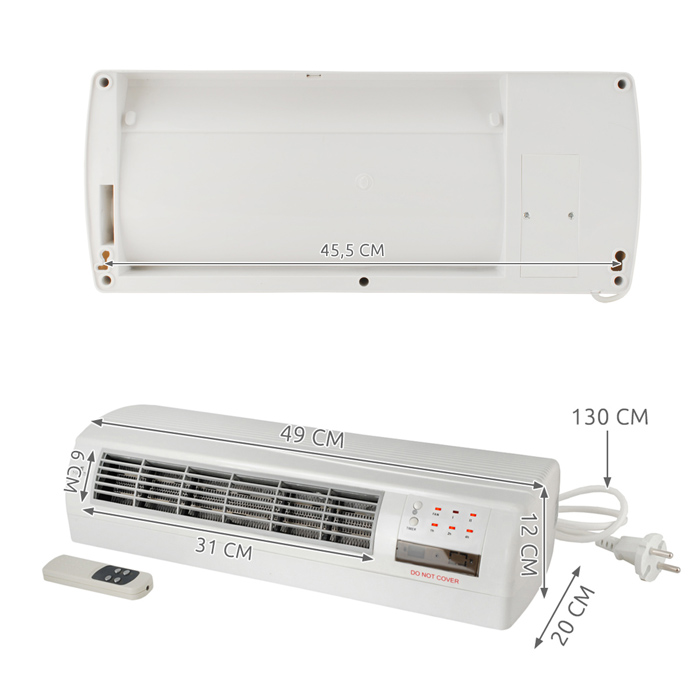 Rideau d'air dimensions