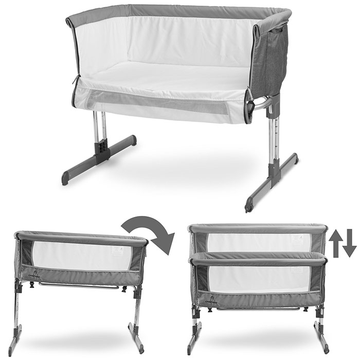 Lit Bebe Caretero Sleep2gether Lit Cododo Inclinable Berceau Bebe Jusqu 39 A 9 Kg Bleu Darty