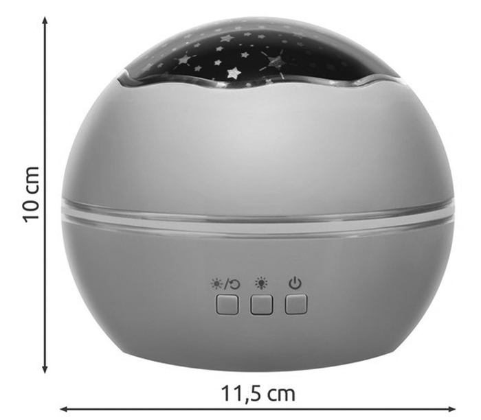 Lampe de projection ciel étoilé, veilleuse 2 en 1 LED pour enfants