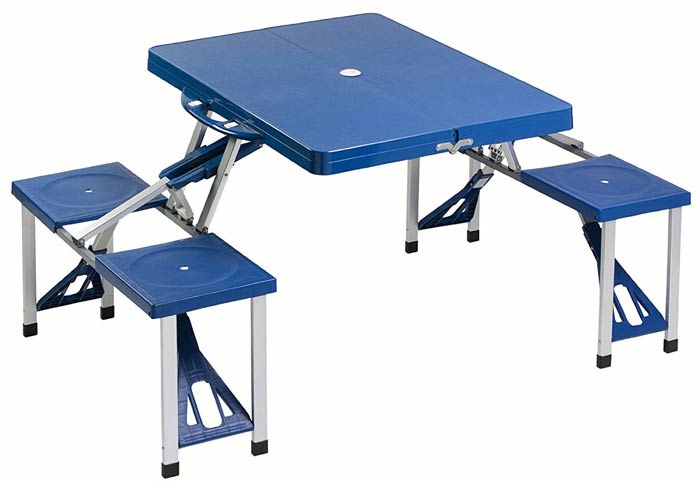 Table de camping portable