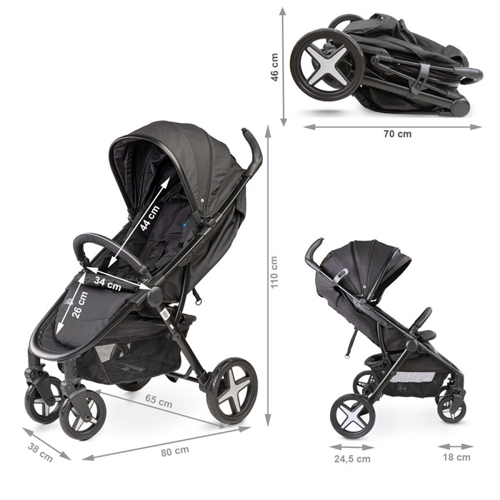 DUO SMART Poussette jumeaux ou enfants rapprochés largeur 79 cm