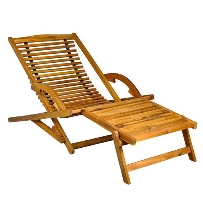 chaise longue en bois