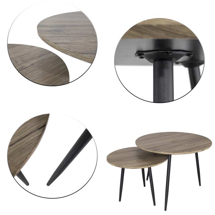 lot tables basses rondes