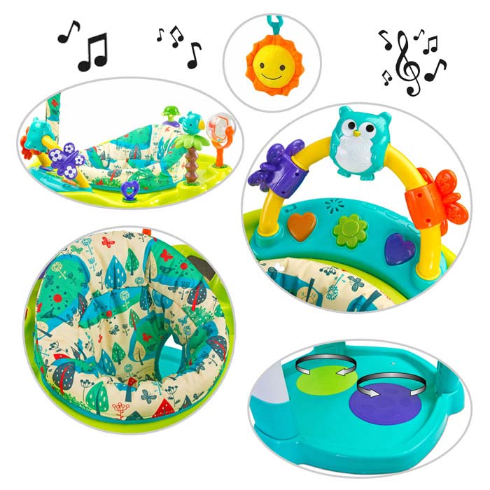 Siege D Activites Pivotant Jouets Musicaux Lumineux Et Multicolores