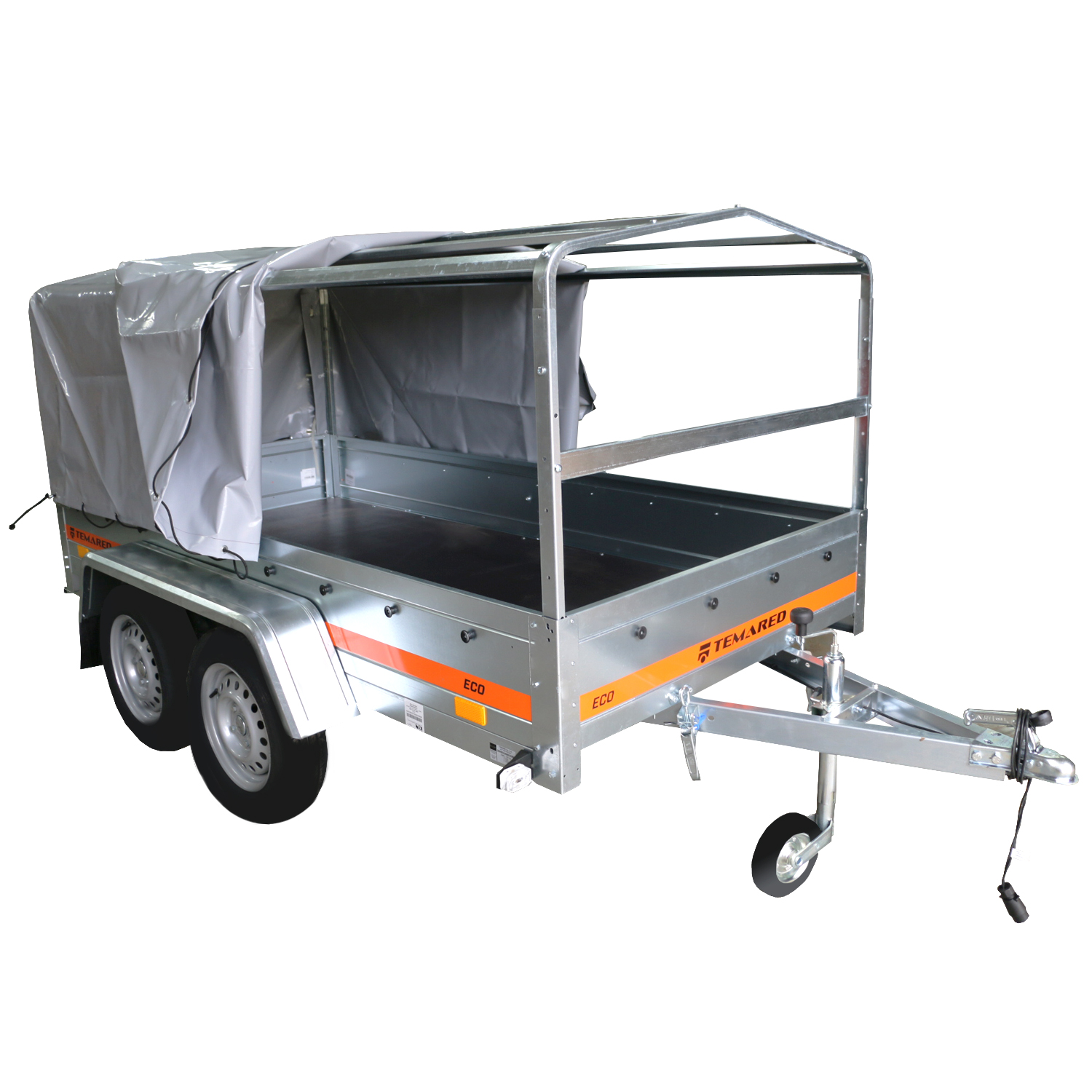 Kit De Roues De Remorque Double Essieu Pour RC 1/10 - Marque KYX - ABS, Pneus Inclus - Argent